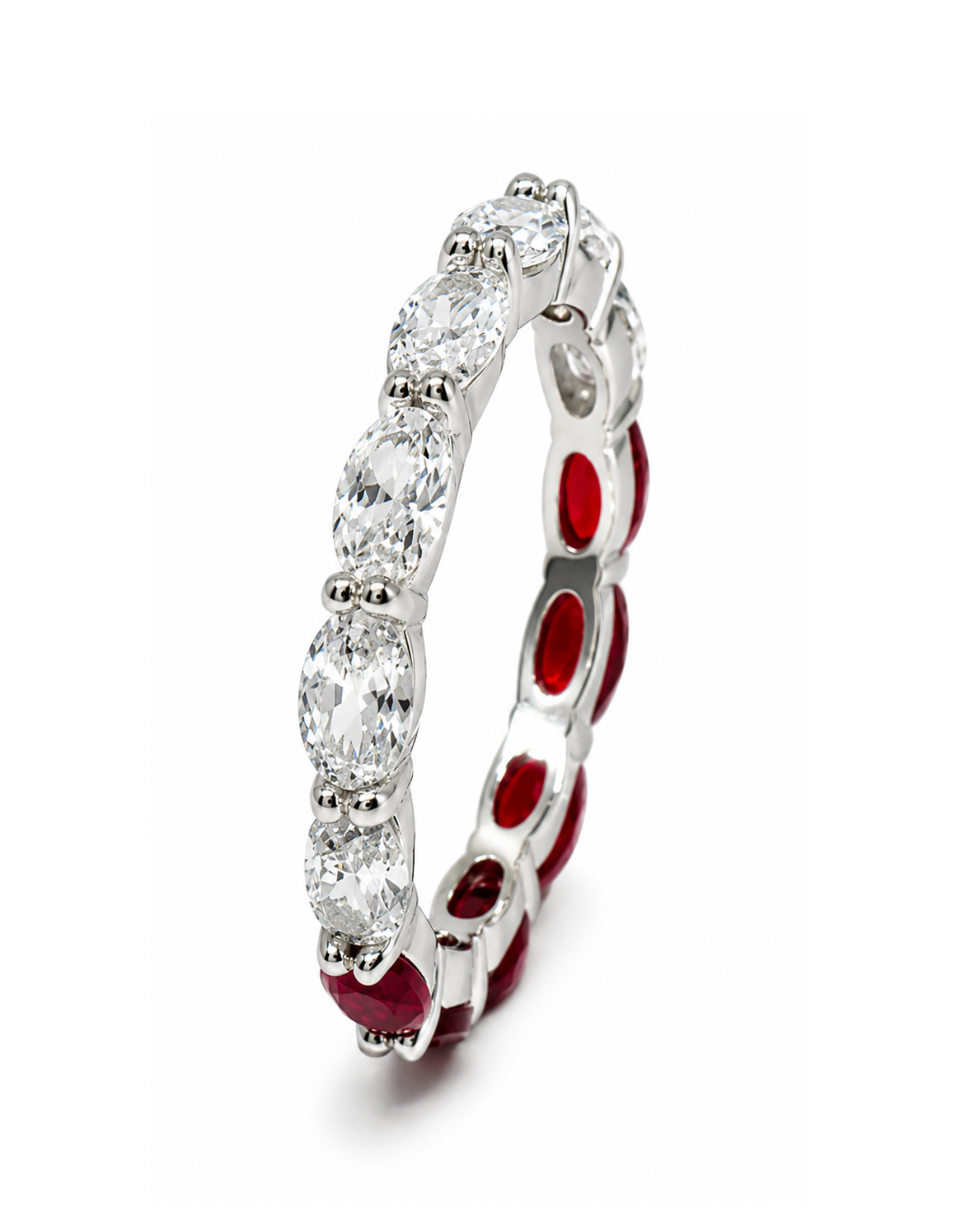 Dual Pear Ruby Band