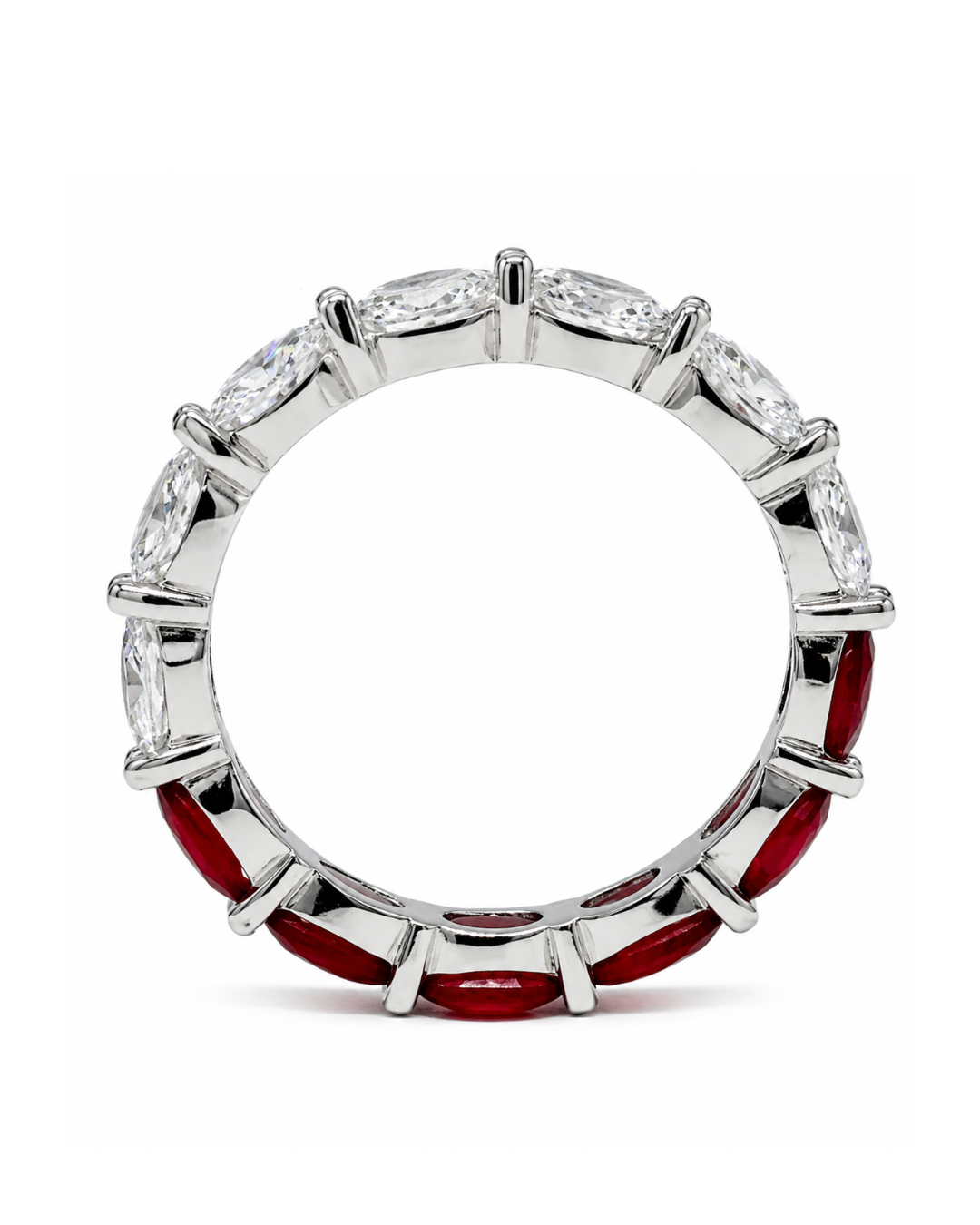 Dual Pear Ruby Band