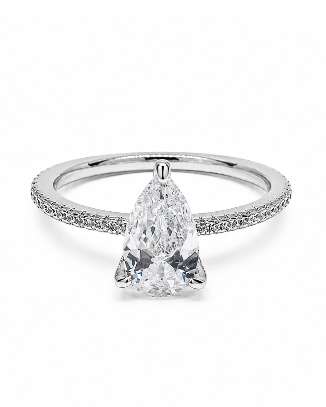 Lavish Pear Silver Ring