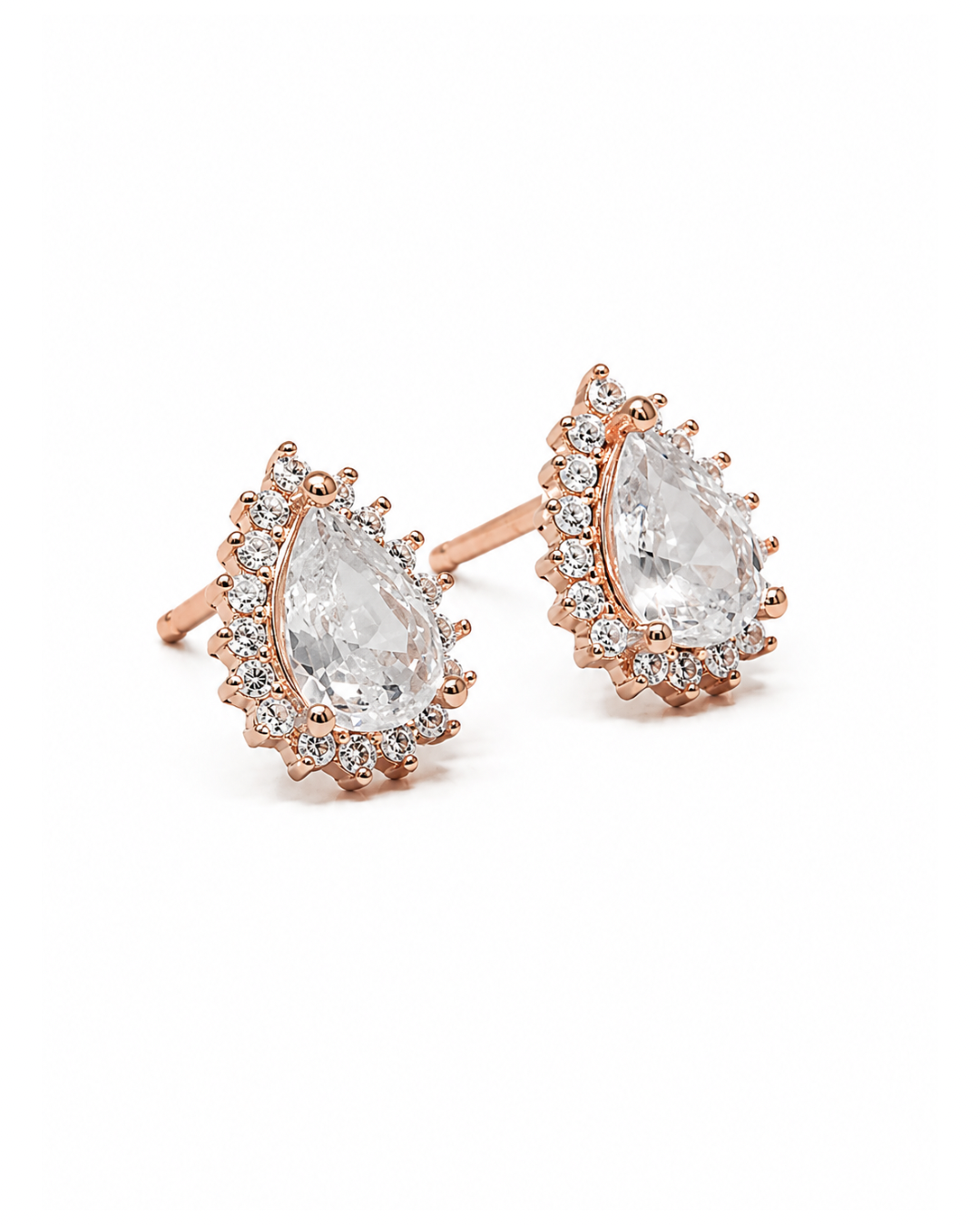 Bling Baby Rose Gold Studs