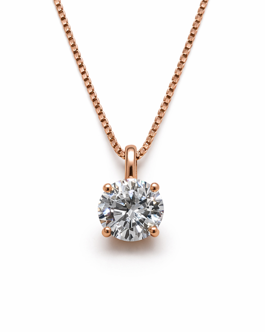 Classic Round Rose Gold Necklace