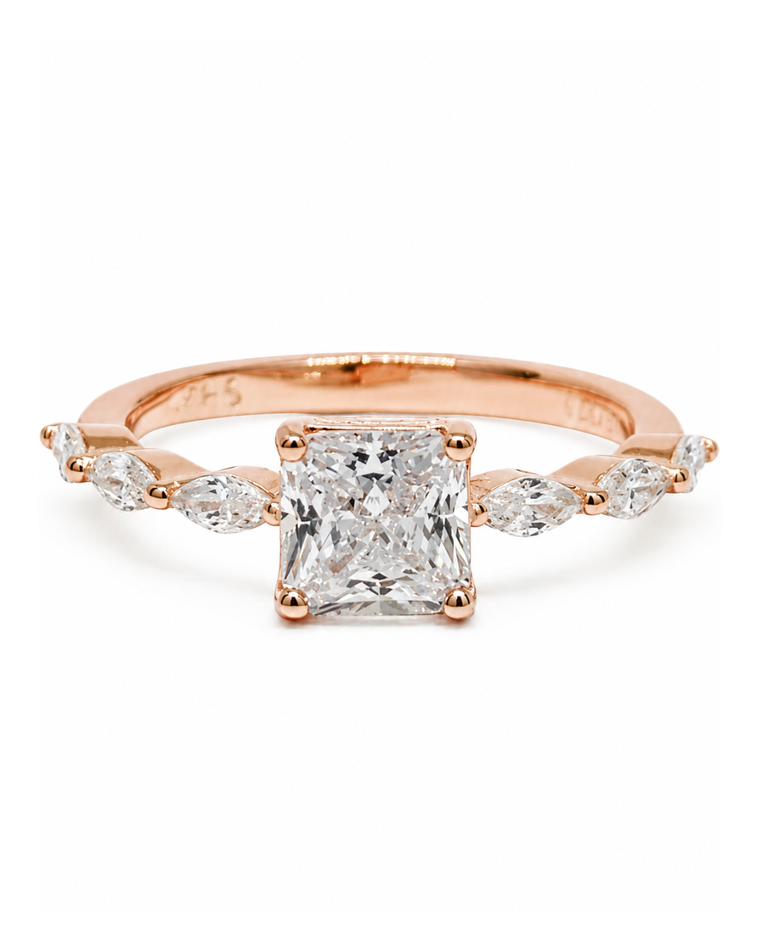 Princess Marquee Rose Gold Ring