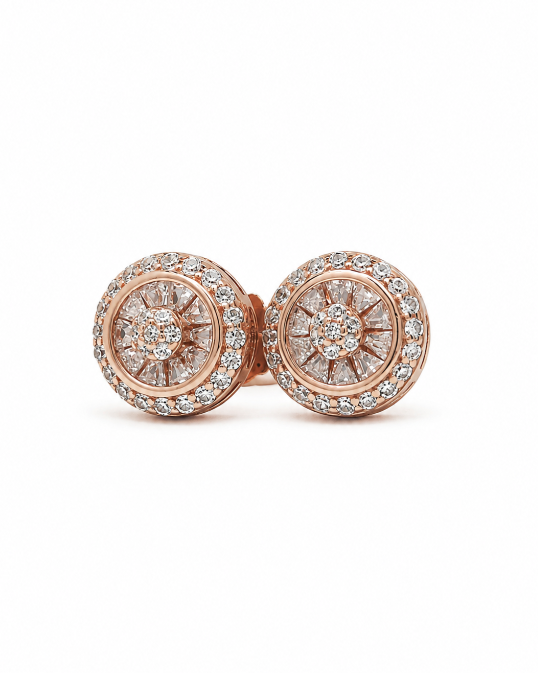 Dazzling Rose Gold Studs