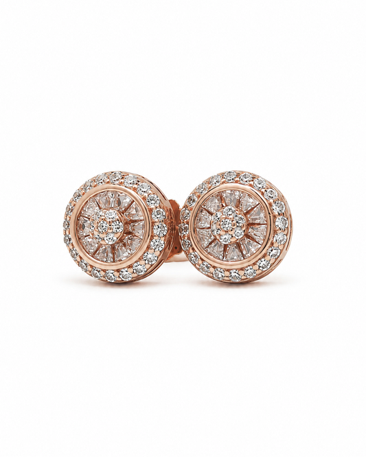 Dazzling Rose Gold Studs