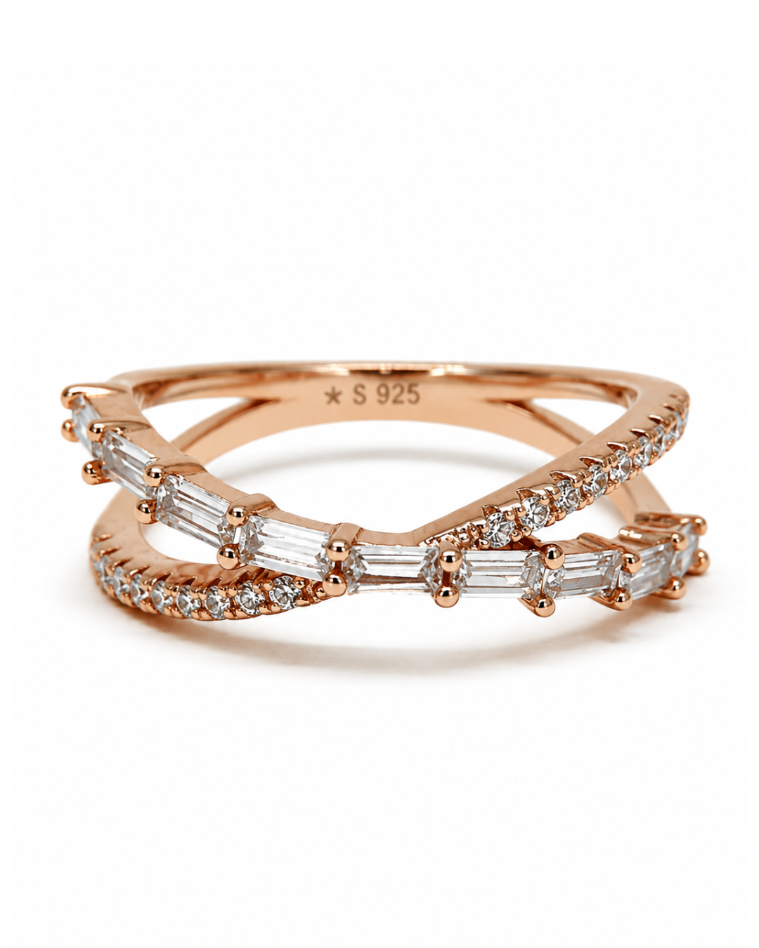 Affy crossy Rose Gold Ring