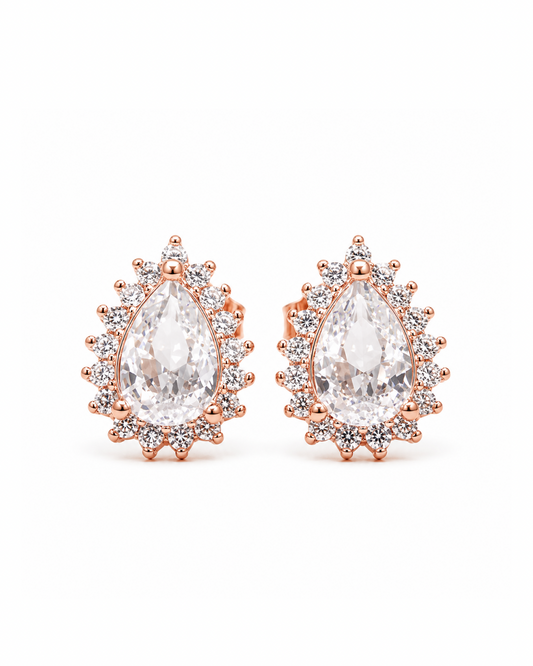 Bling Baby Rose Gold Studs