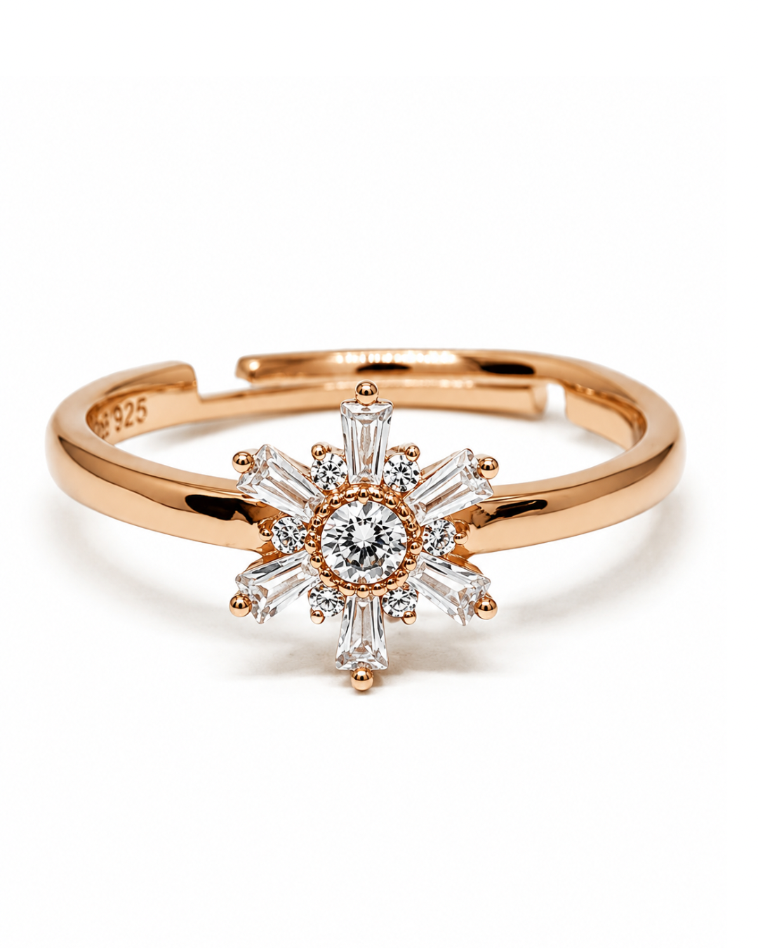 Baguette Rose Gold Ring