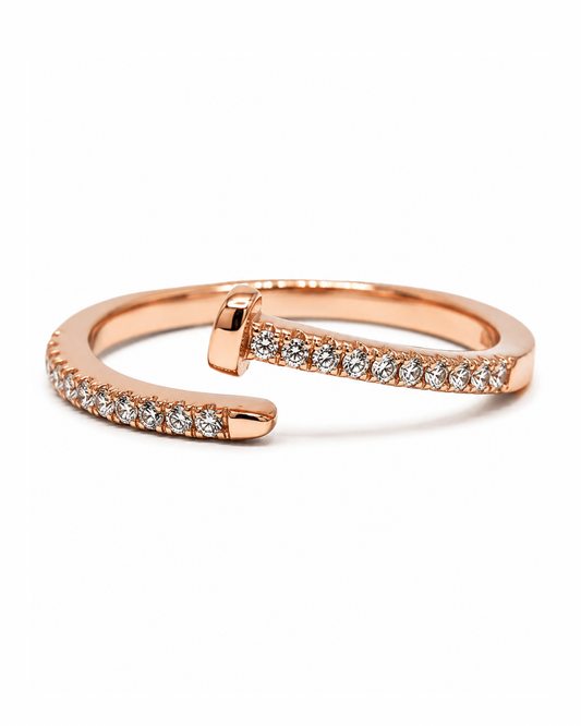 Nail Cuff Rose Gold Ring