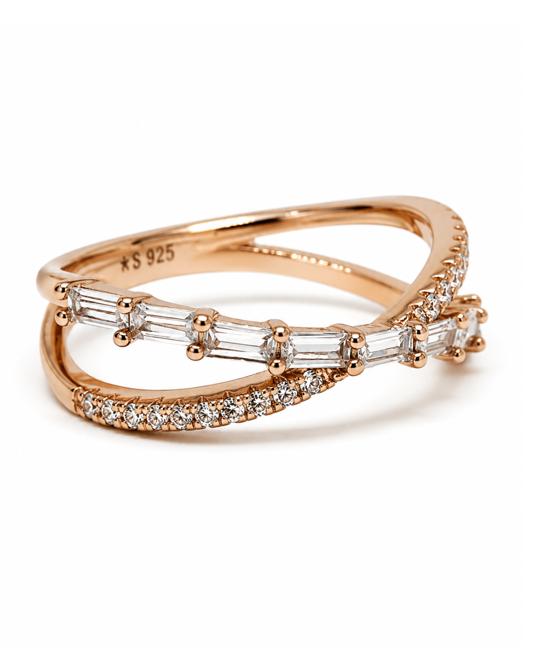 Affy crossy Rose Gold Ring