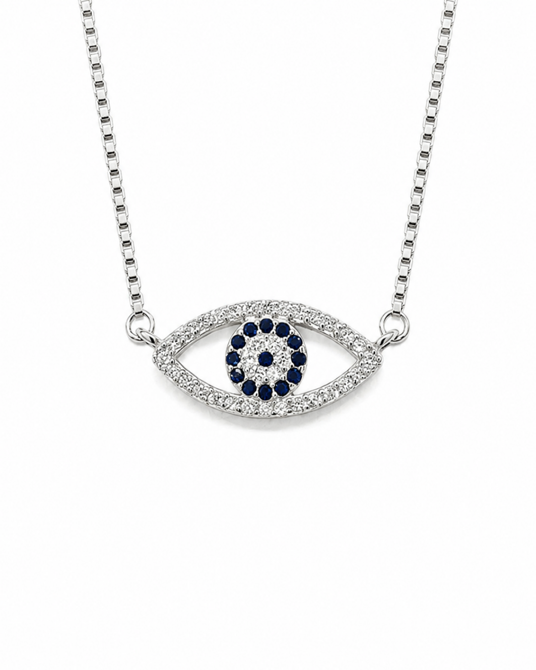 Classic Evil Eye Silver Necklace