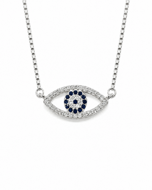 Classic Evil Eye Silver Necklace