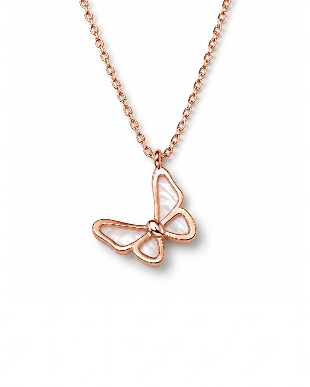 Rosey Butterfly Necklace