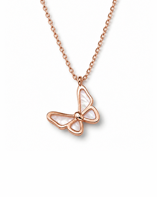 Rosey Butterfly Necklace