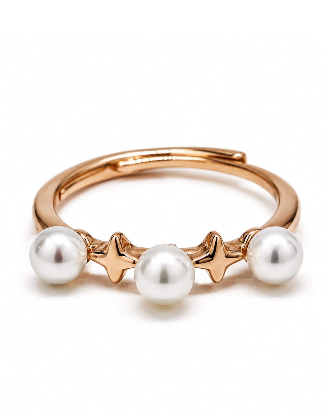 Voylla Pearl Rose Gold Ring