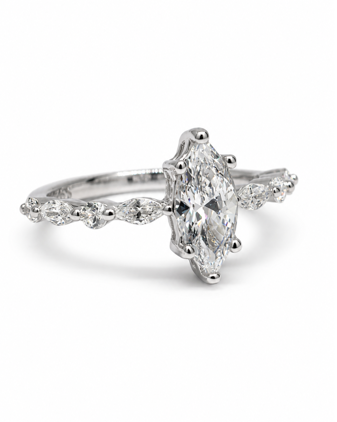 Marquise Dupe Silver Ring