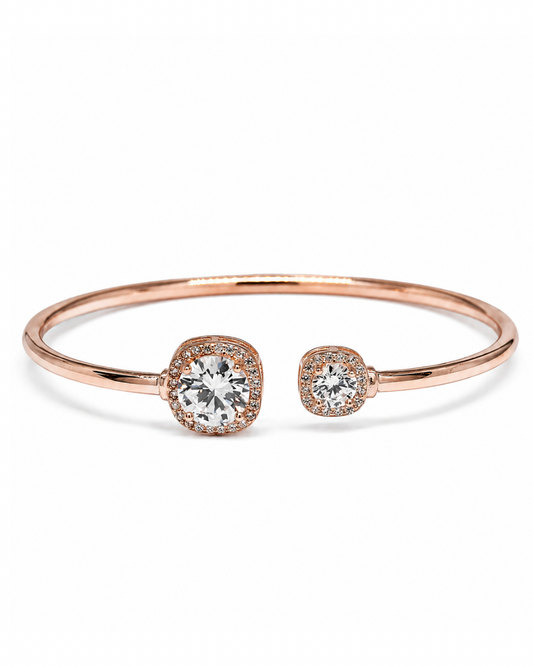Dazzling Solitaire Rose Gold Bracelet
