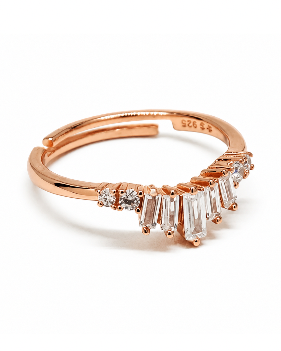 Dainty Baguette Rose Gold Ring