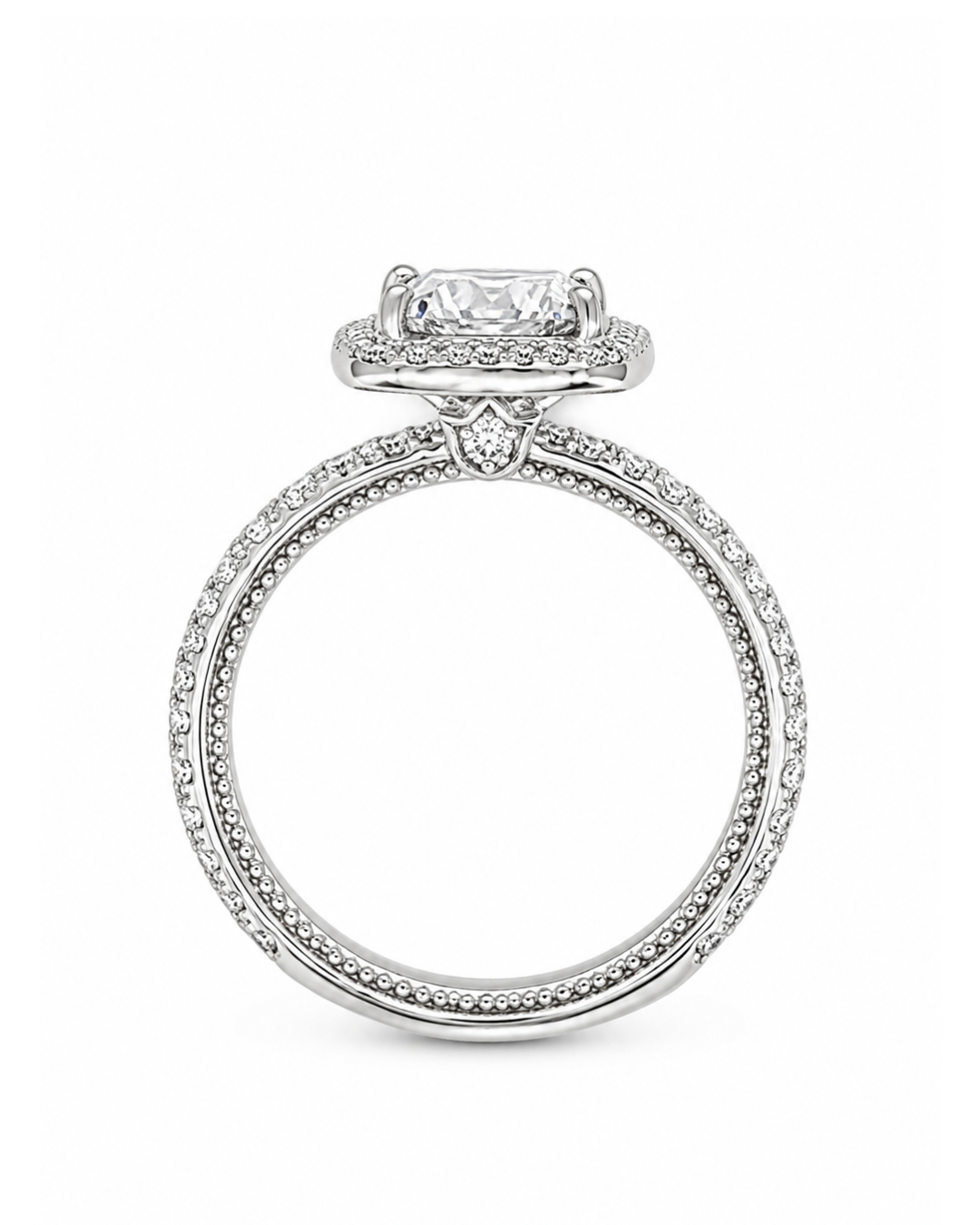 Vintage Halo Round Ring