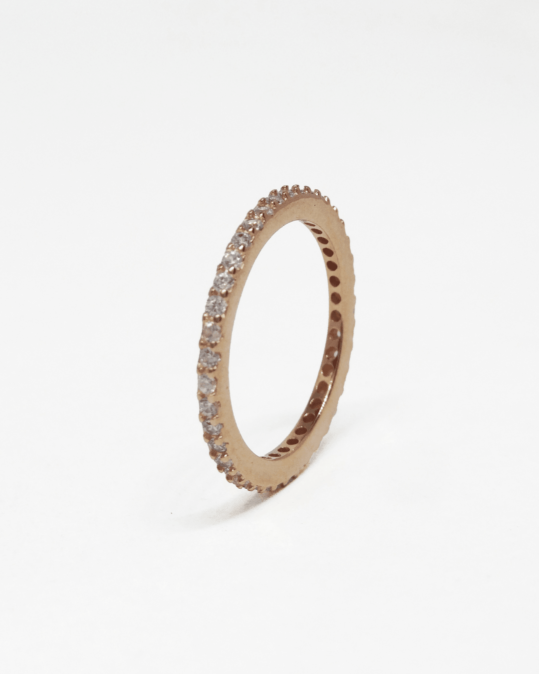Sleek Eternity Rose Gold Band