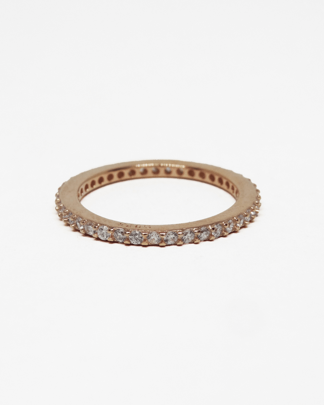 Sleek Eternity Rose Gold Band