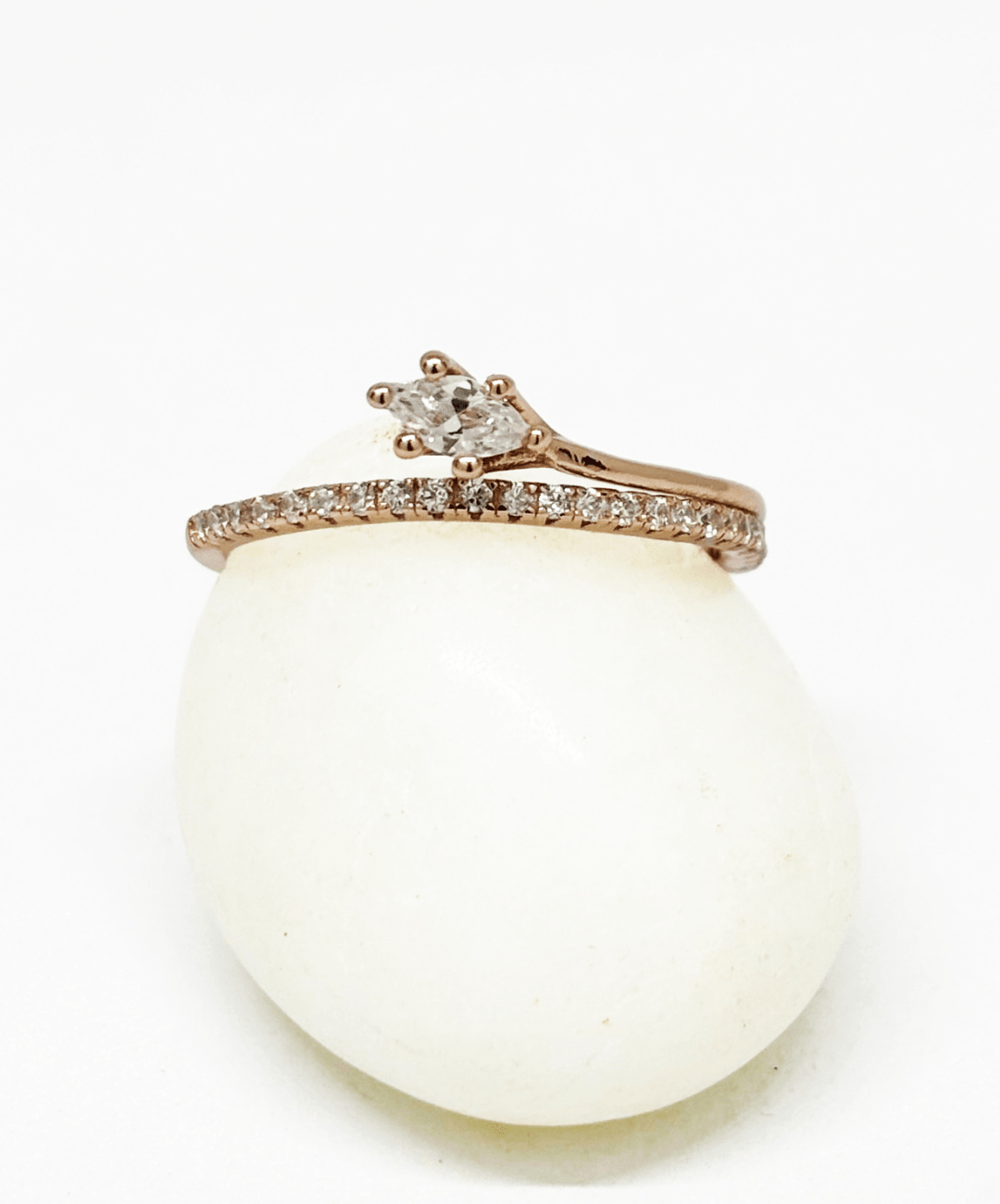 Pear Struck Rose Gold Ring