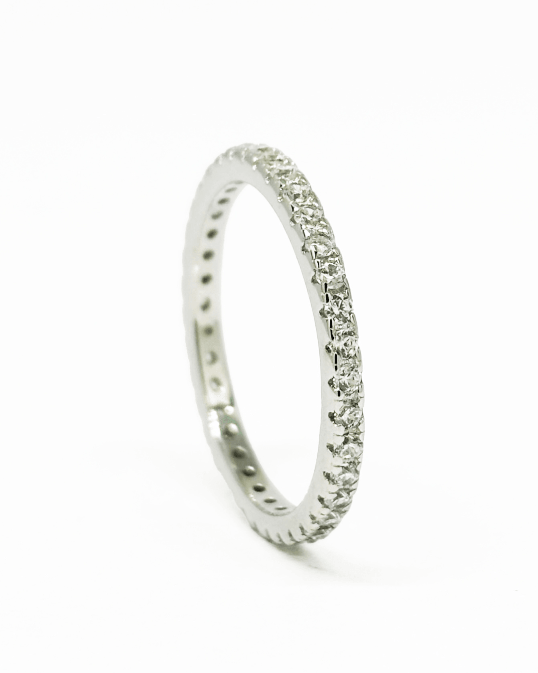 Sleek Eternity Silver Band