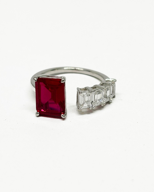 Lily Emerald Ruby Ring