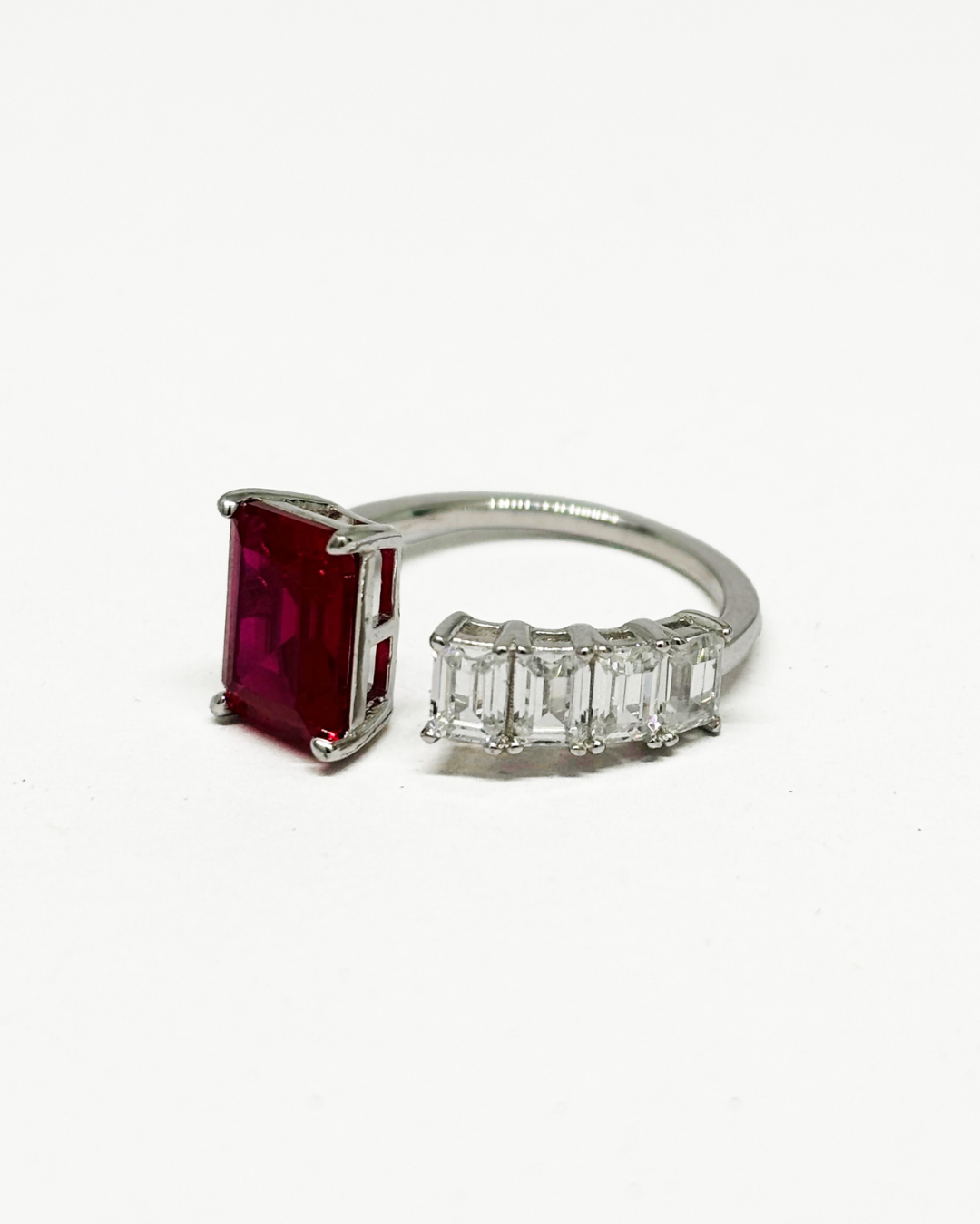 Lily Emerald Ruby Ring