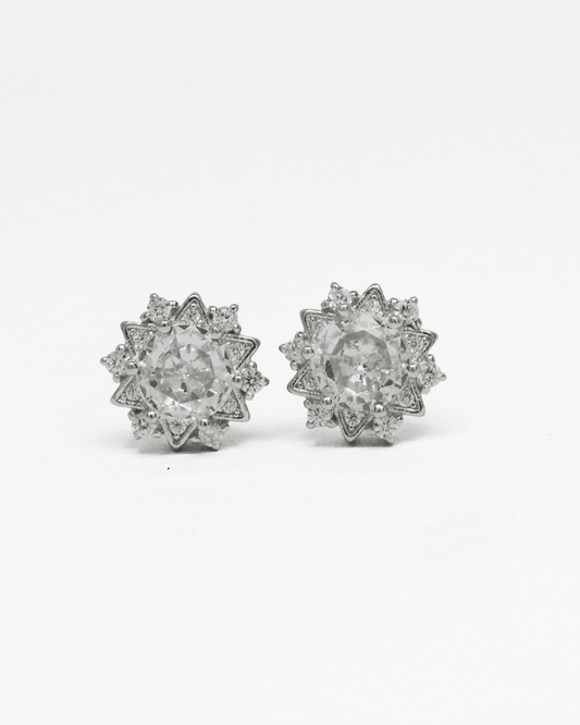 Vintage Round Silver Studs