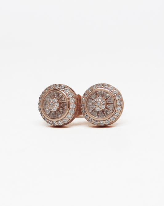 Dazzling Rose Gold Studs