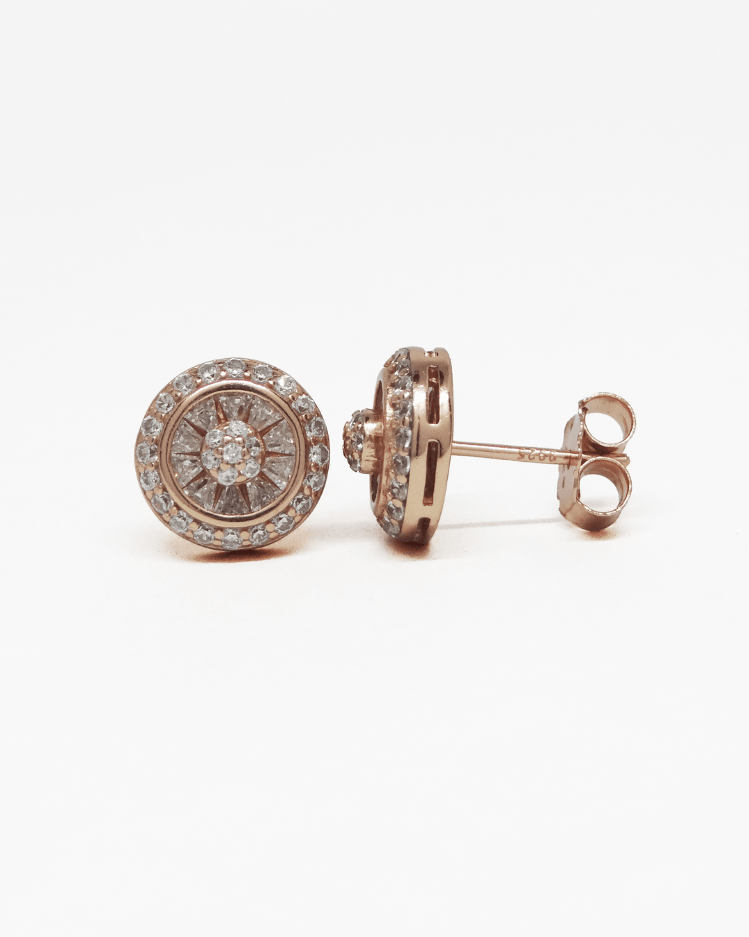 Dazzling Rose Gold Studs