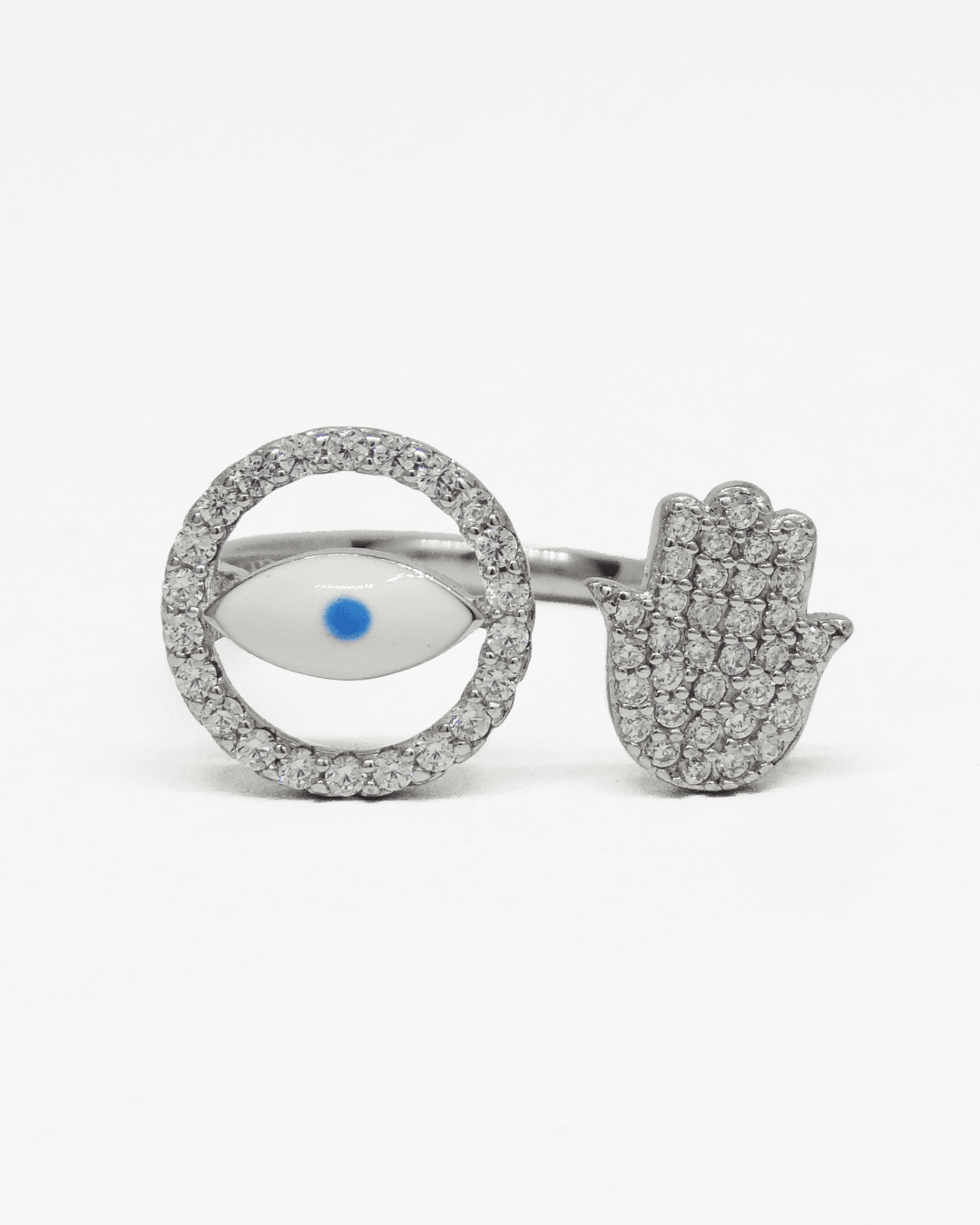 Evil Eye Studded Ring