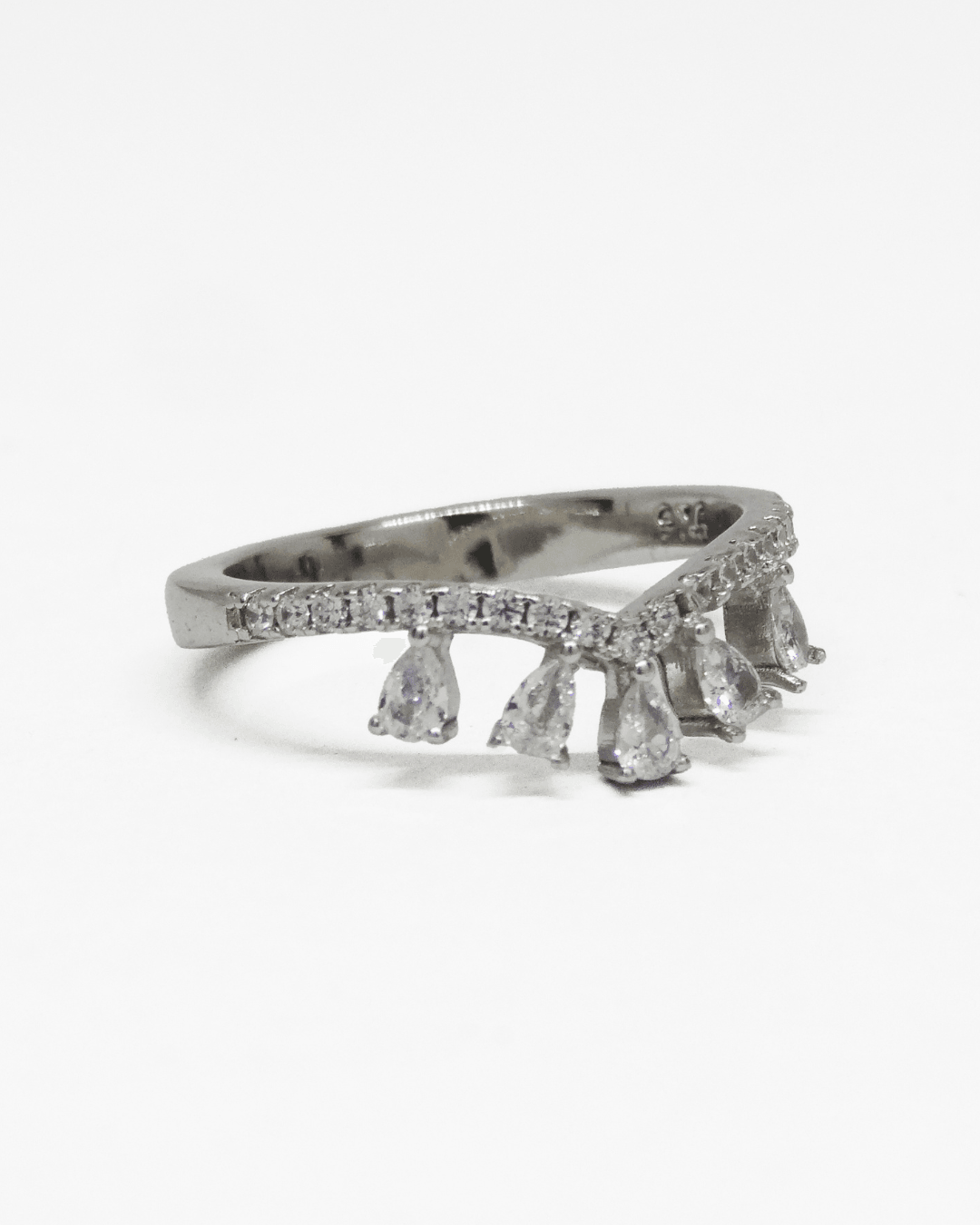 Rio Pear Crystal Ring