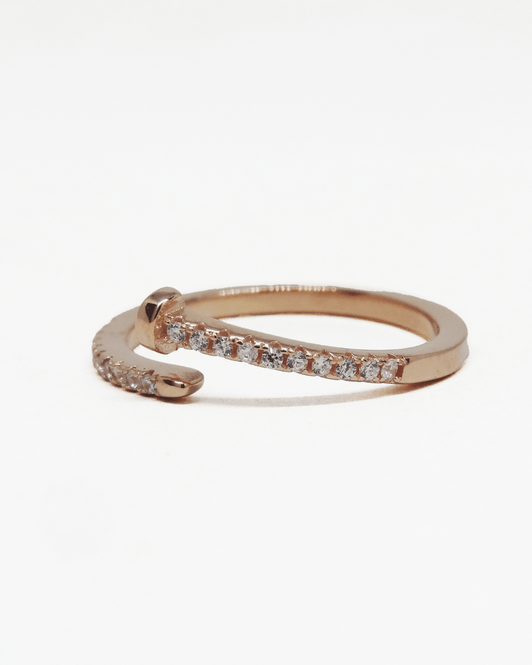 Nail Cuff Rose Gold Ring