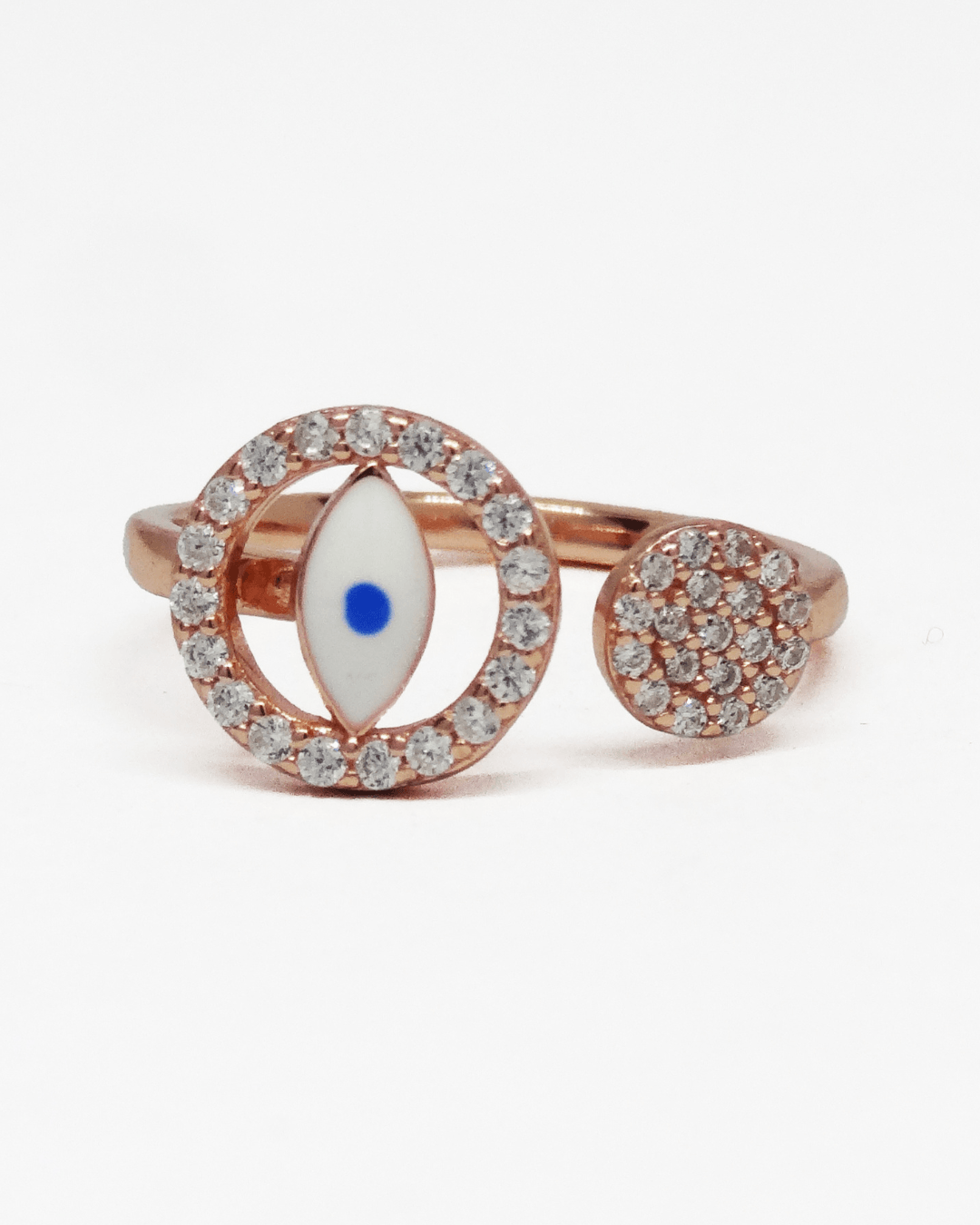Ivory Evil Eye Rose Gold Ring