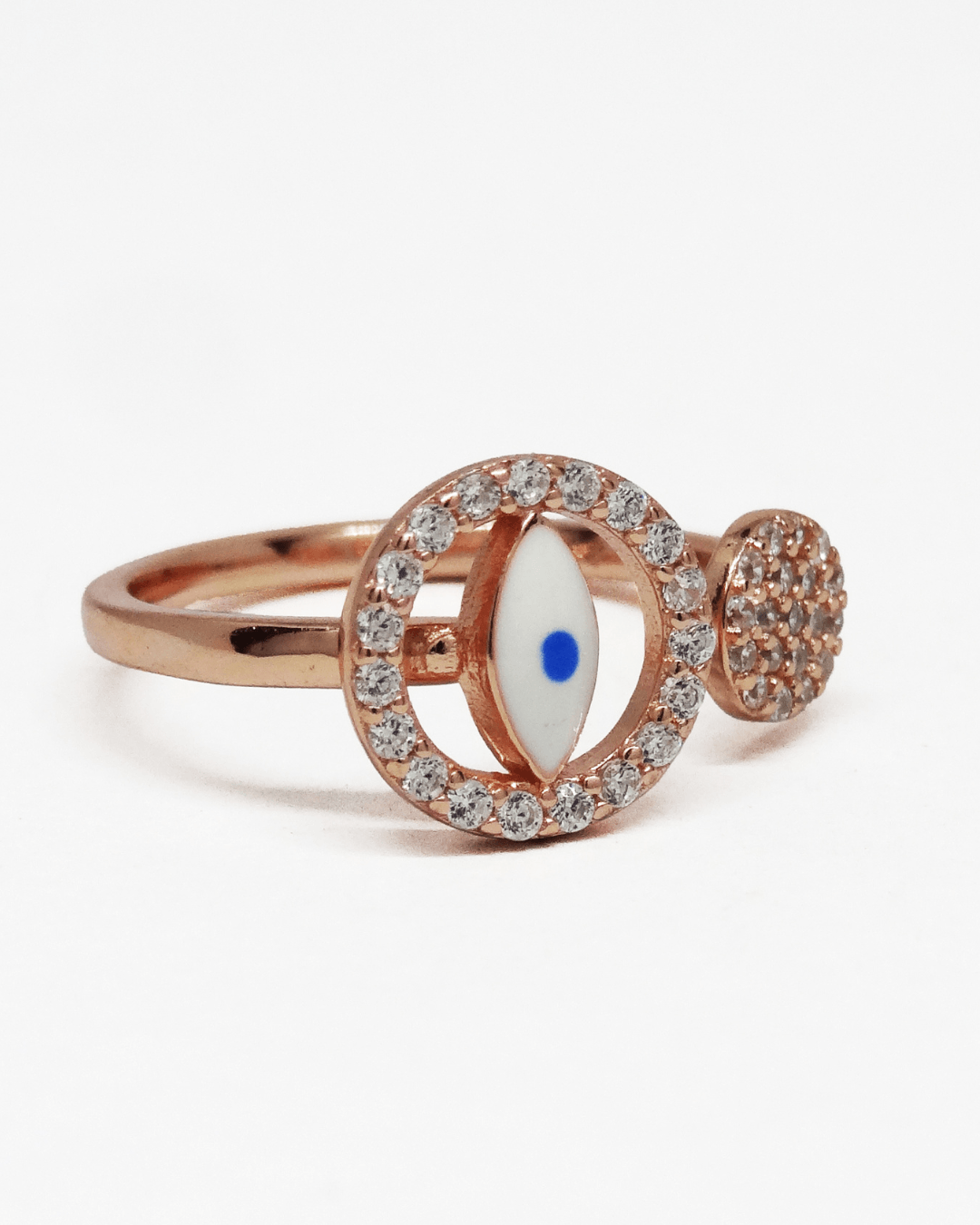 Ivory Evil Eye Rose Gold Ring