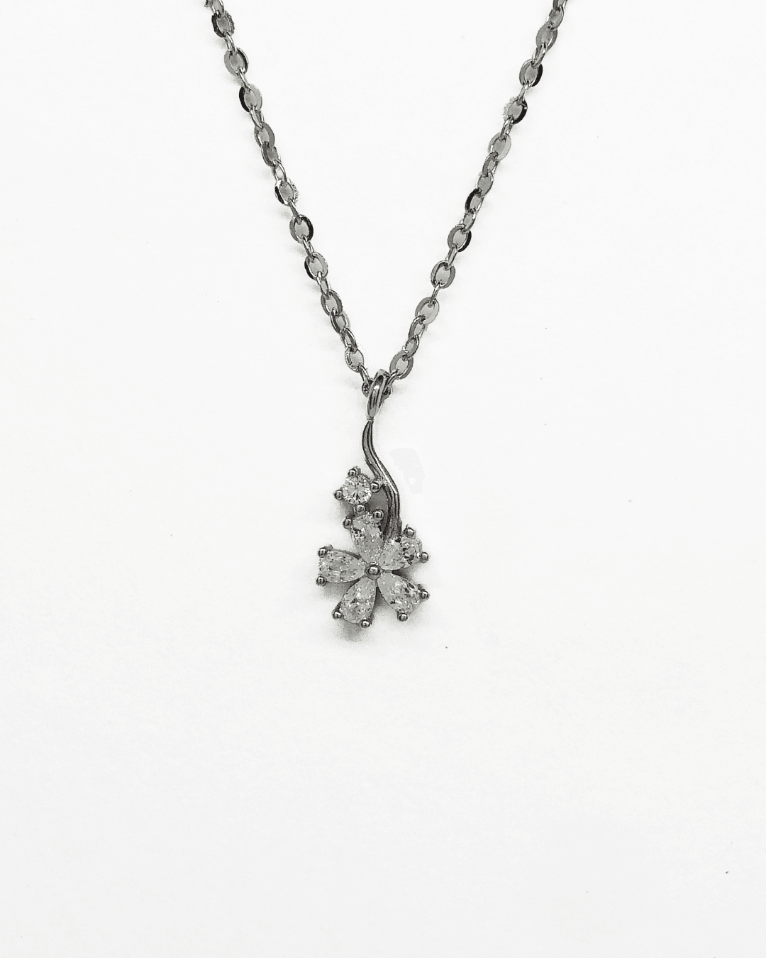Floral Day dainty Silver Necklace