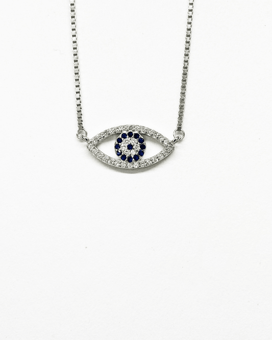 Classic Evil Eye Silver Necklace
