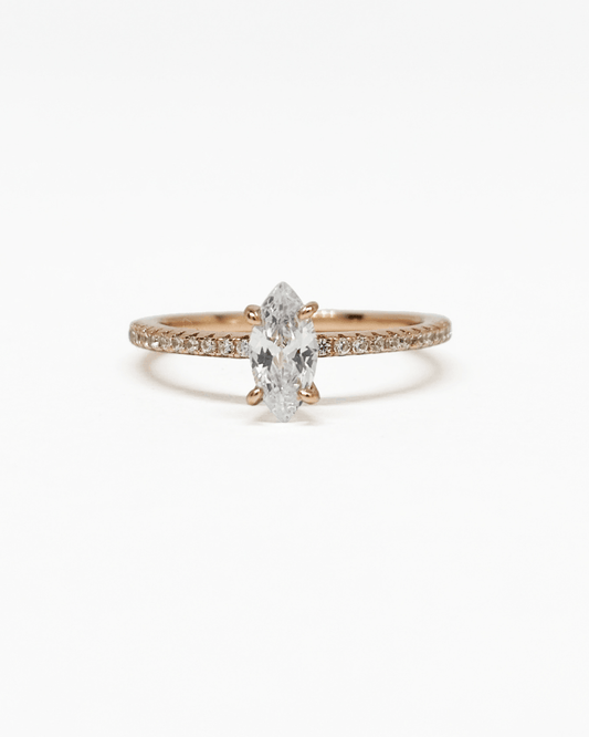 Dainty Marquise Rose Gold Ring