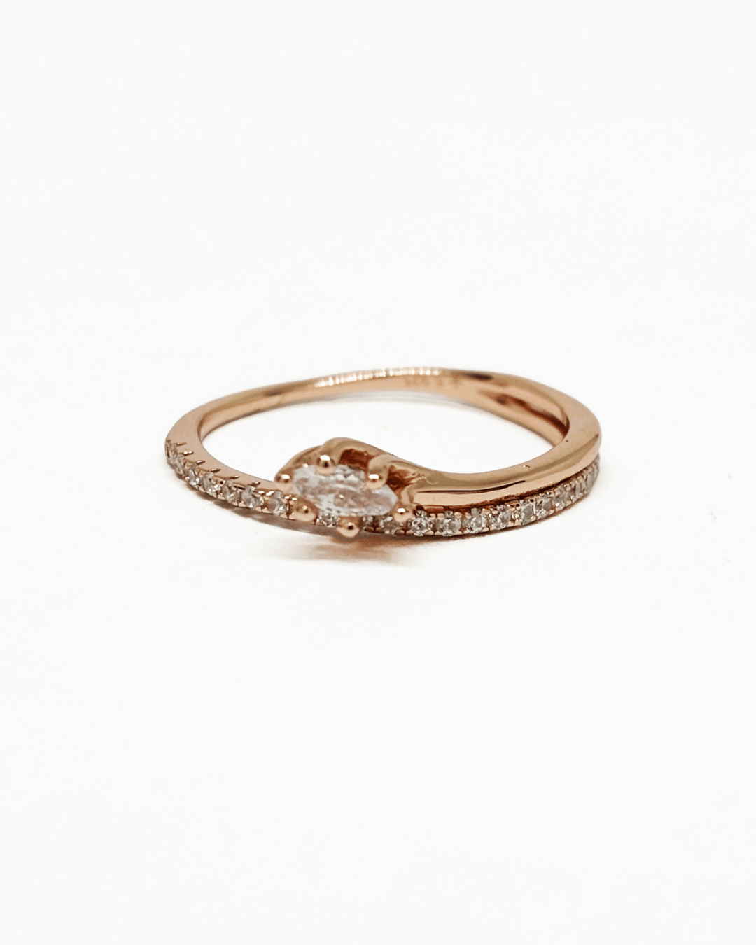 Pear Struck Rose Gold Ring