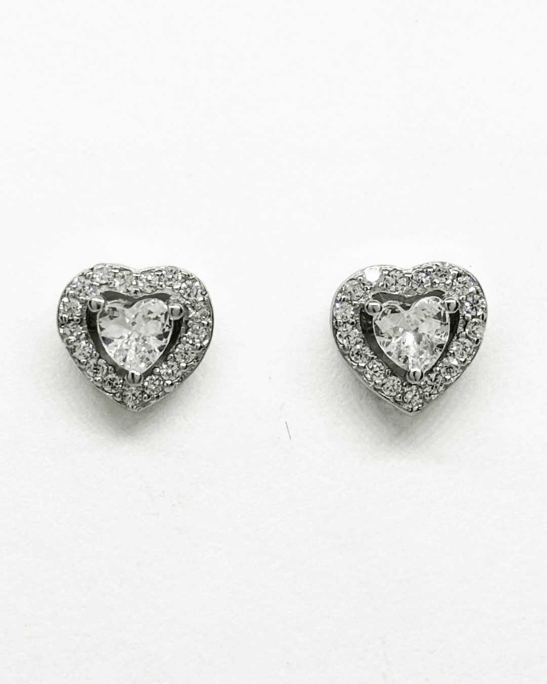 Halo Heart Studs