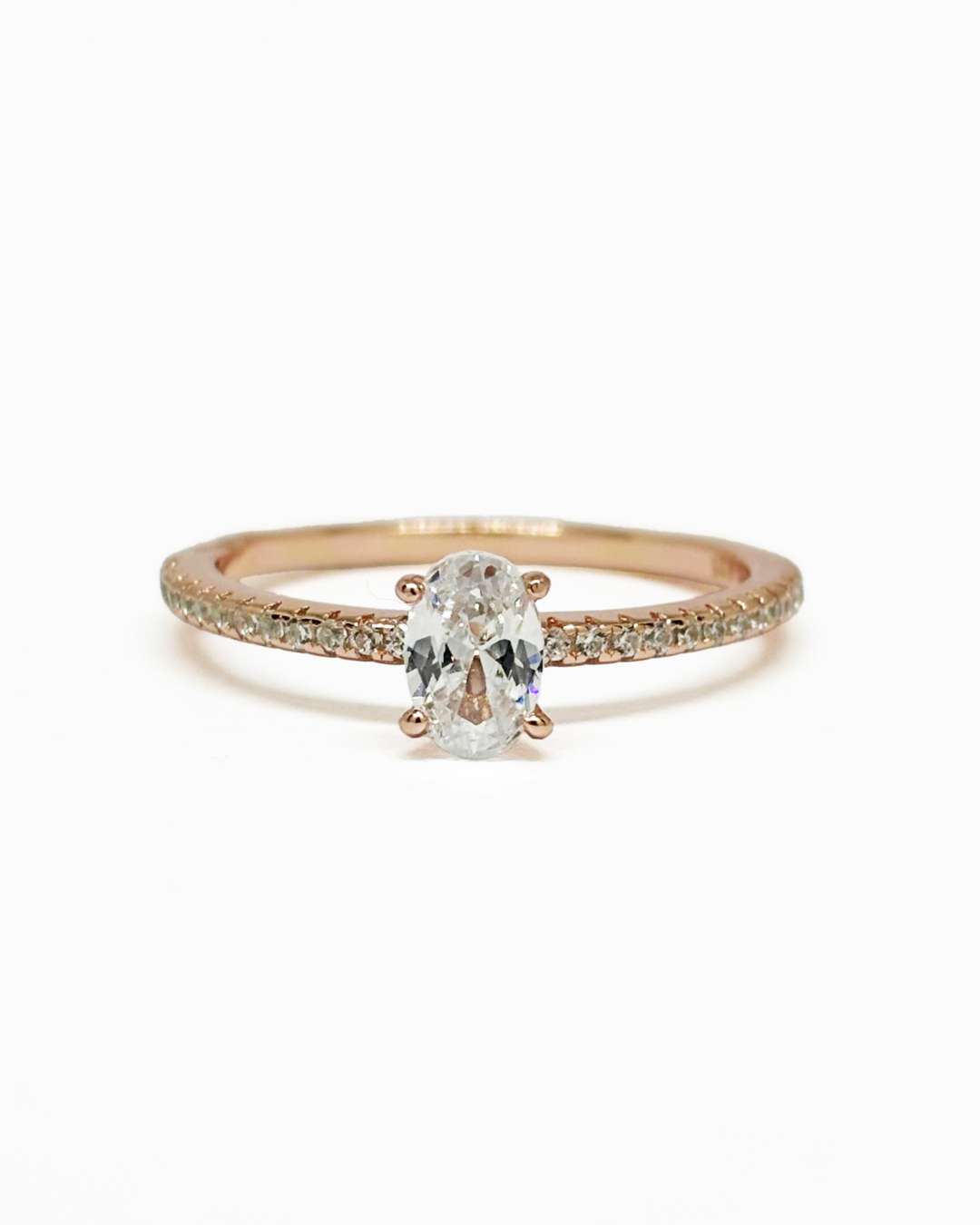 Dainty Oval Rose Gold Ring