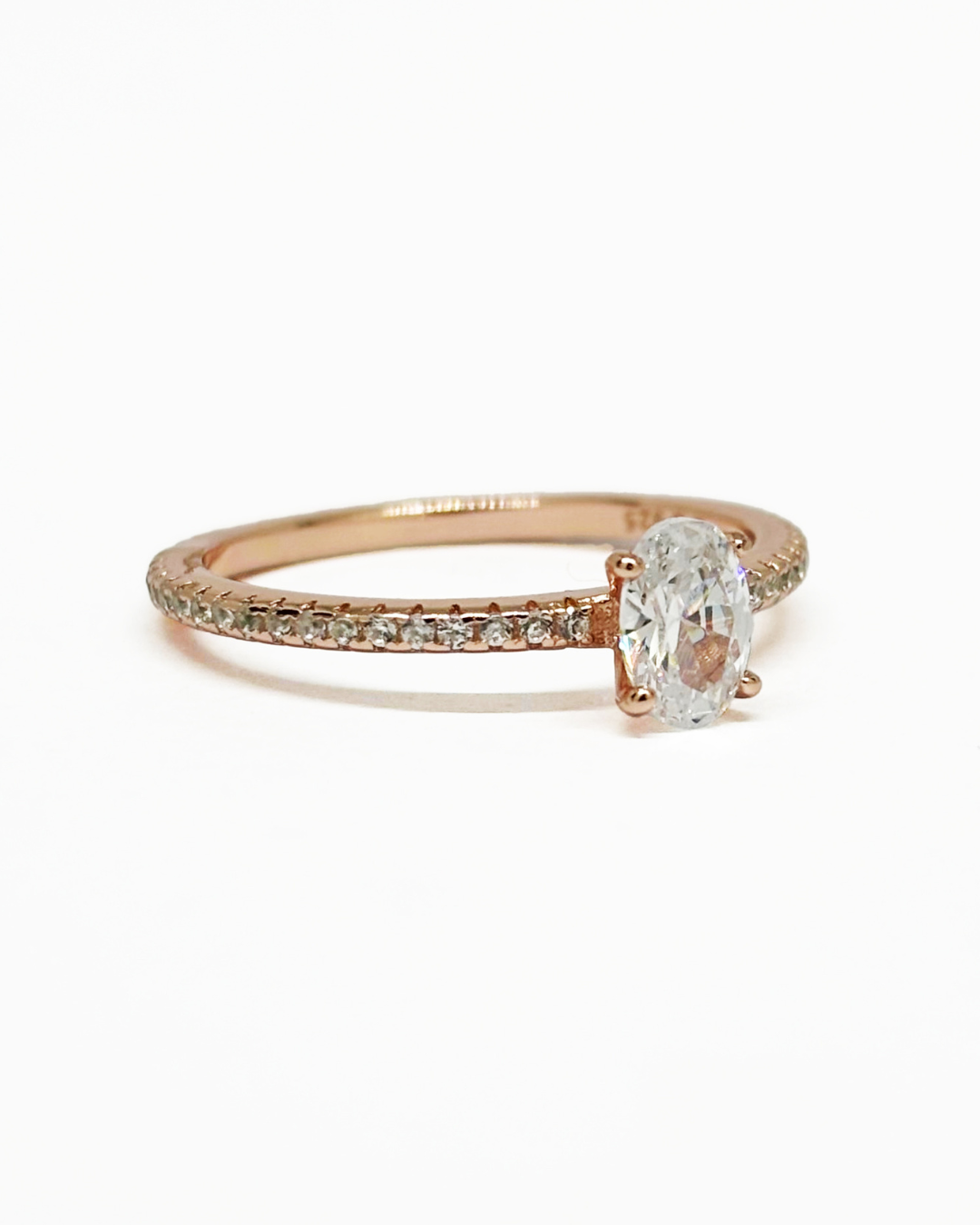Dainty Oval Rose Gold Ring