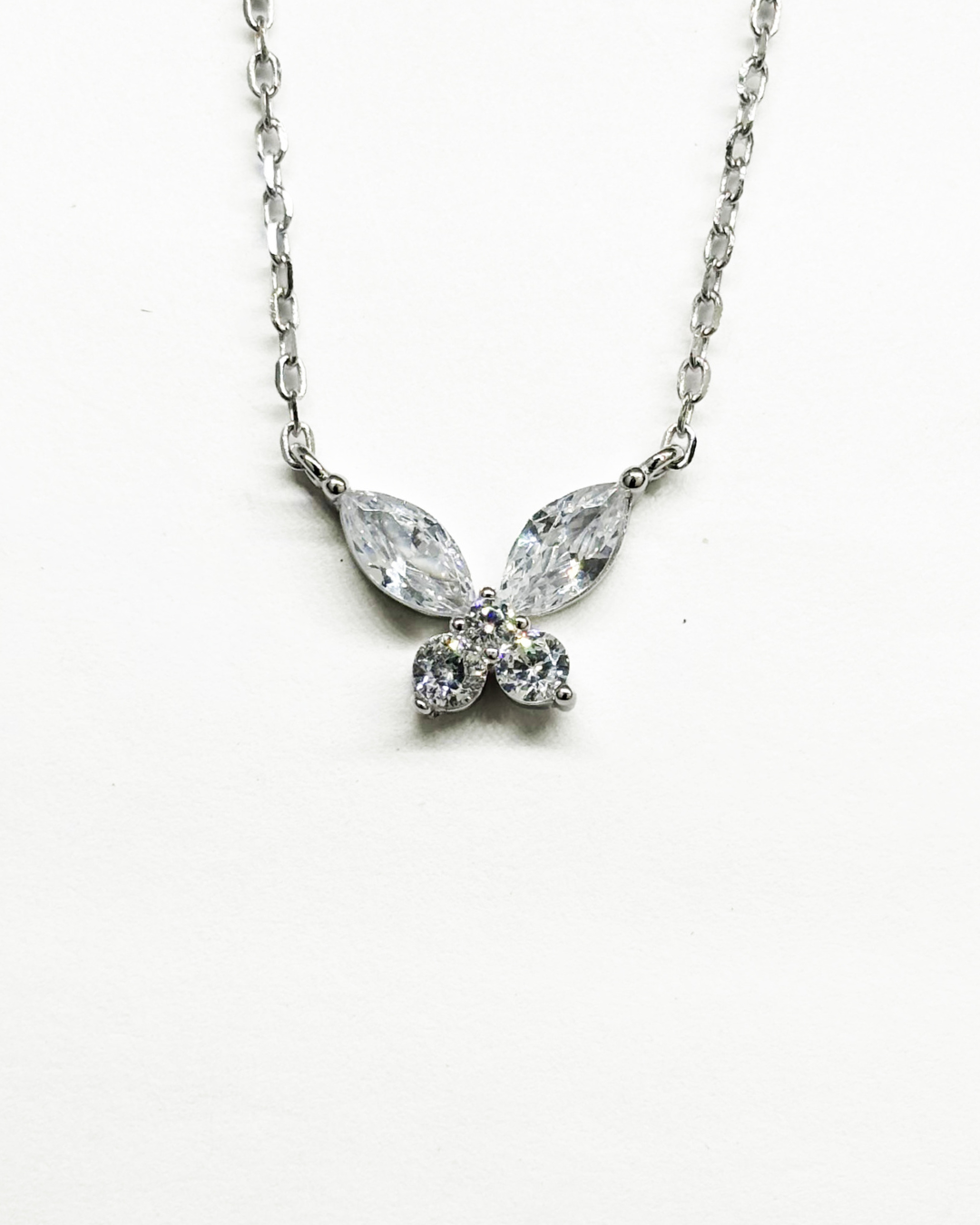 Butterfly Charm Silver Necklace