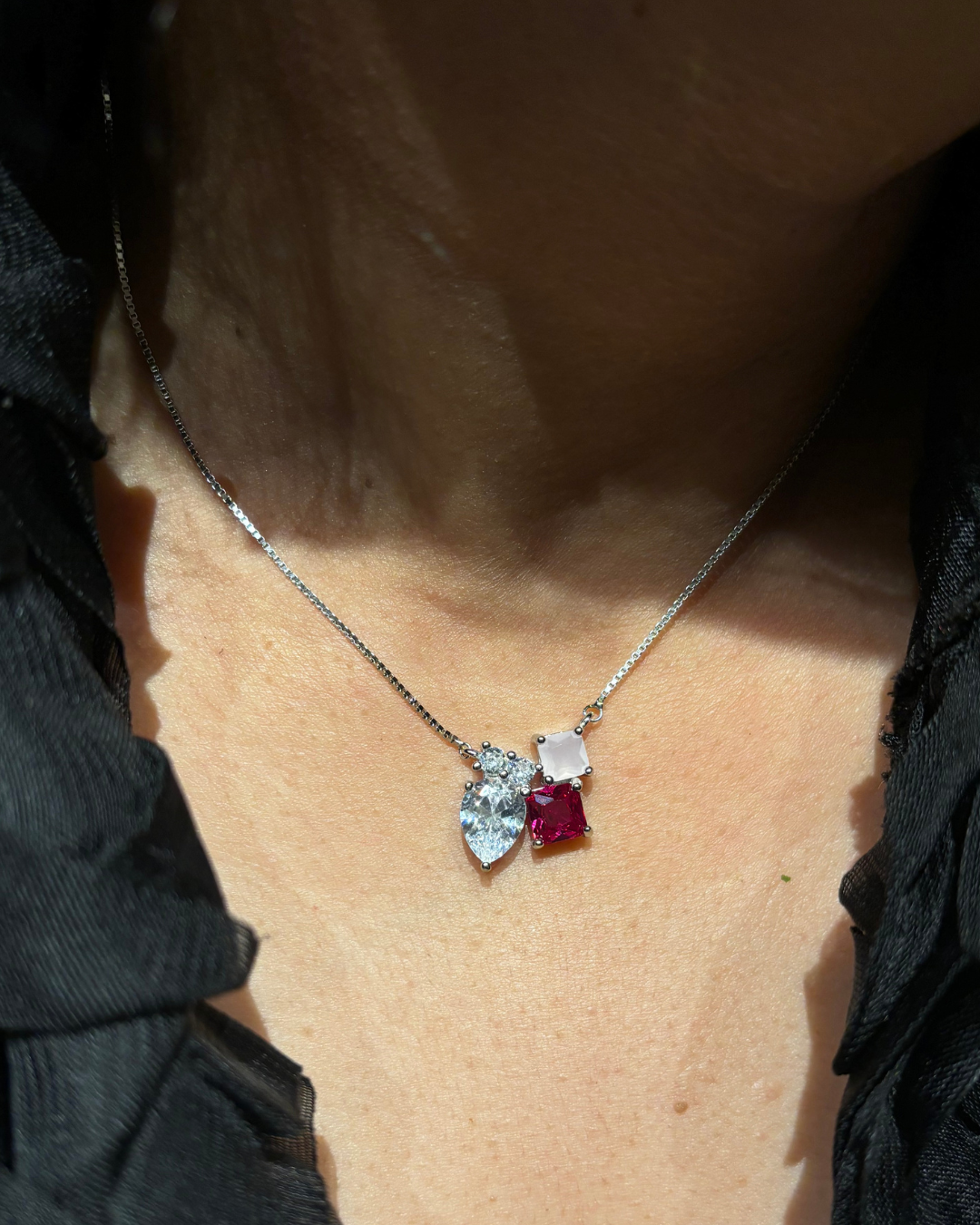 Quartz Silver Necklace