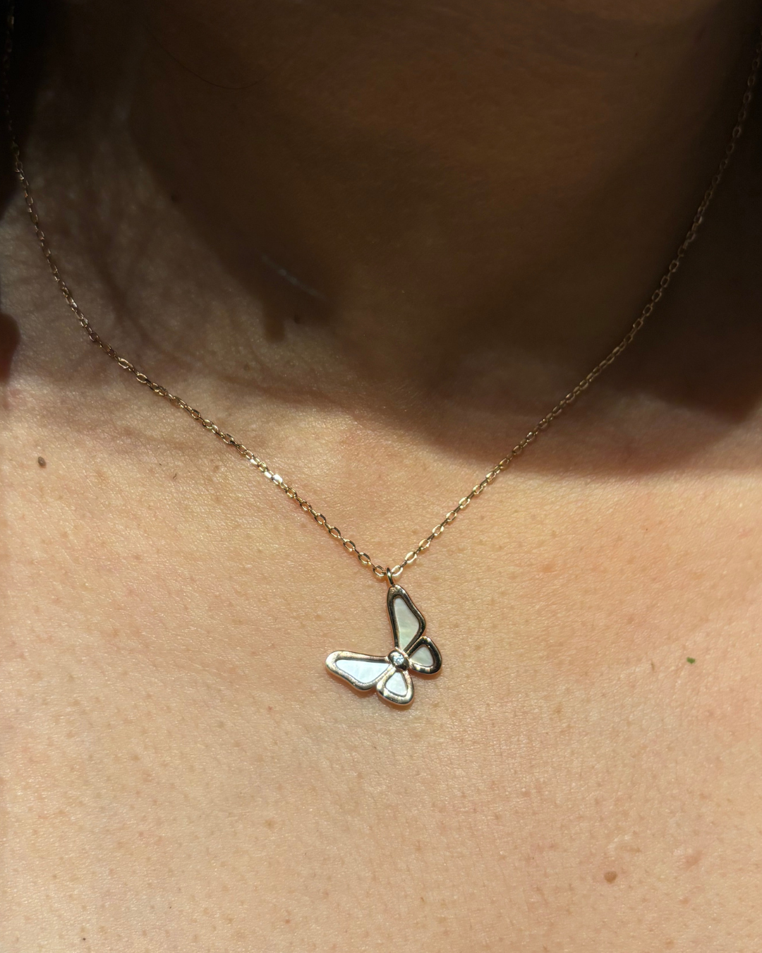 Rosey Butterfly Necklace