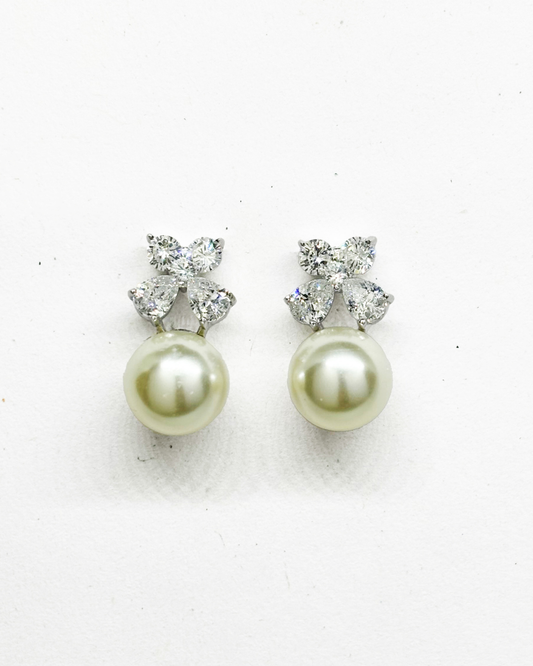 Blossom Pearl Silver Earrings