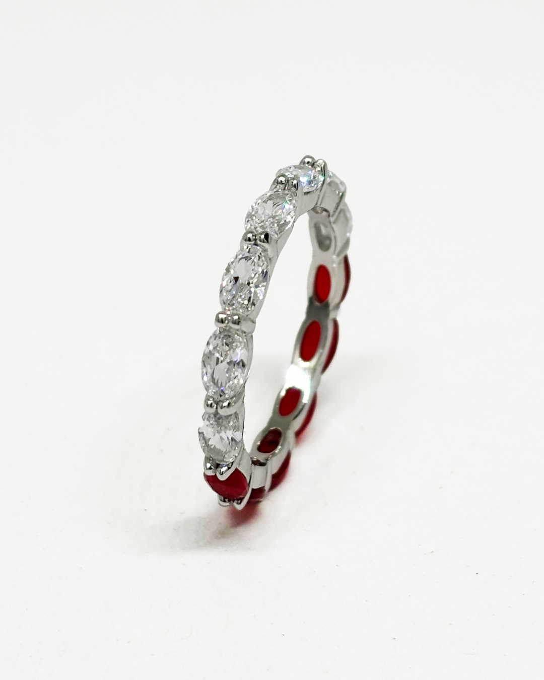 Dual Pear Ruby Band