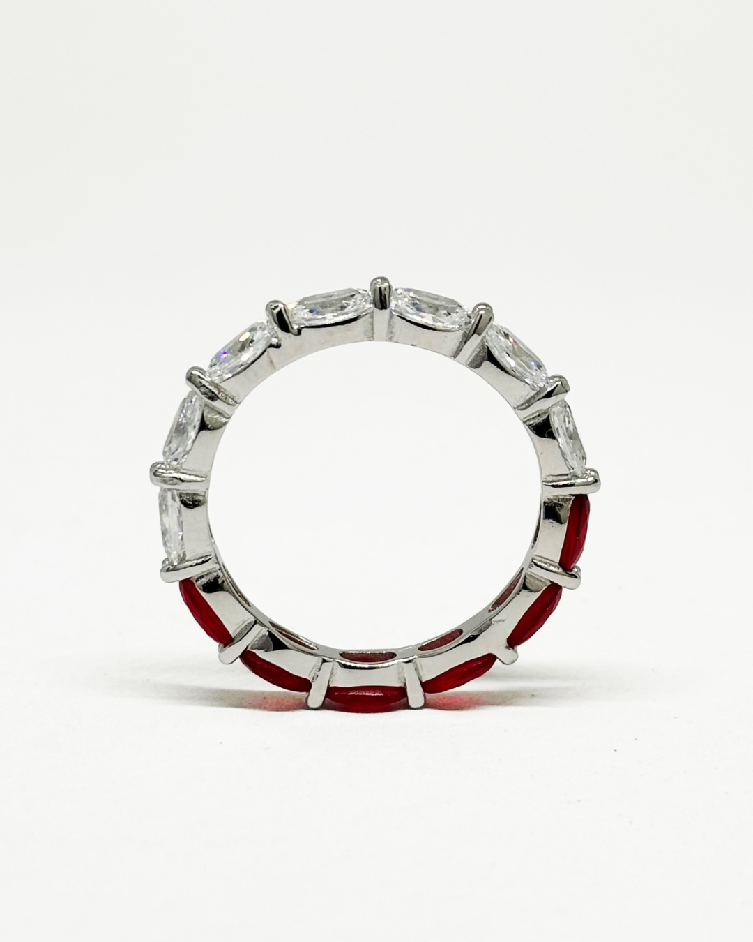 Dual Pear Ruby Band