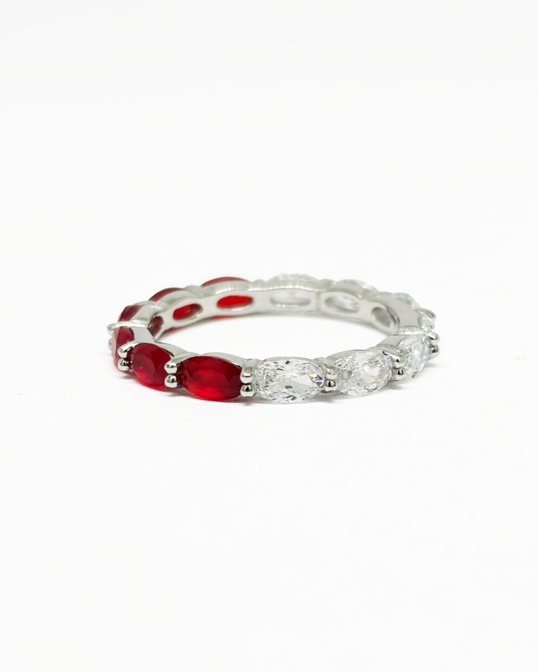 Dual Pear Ruby Band